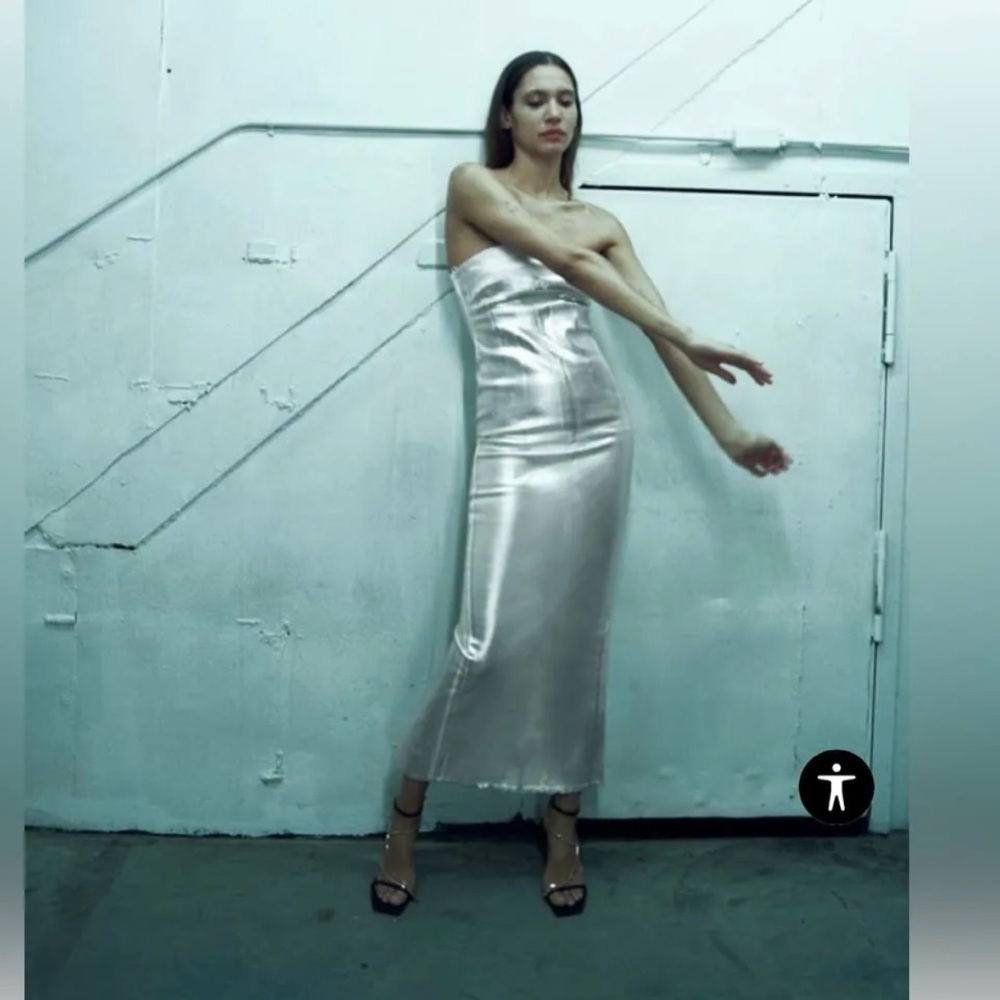 Zara silver dress